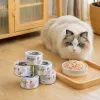 White cat canned food stacked in a balanced nutrition, suitable for both kittens and adult cats as wet food details Picture